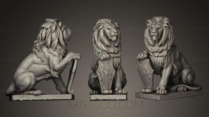 Figurines lions tigers sphinxes (STKL_0170) 3D model for CNC machine